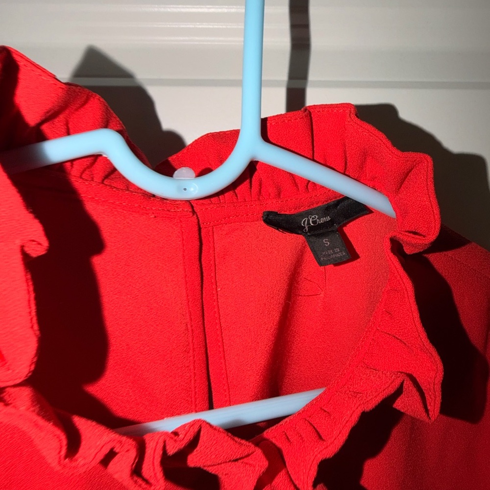 J. Crew Scarlet Ruffle Blouse - Picture 6 of 10